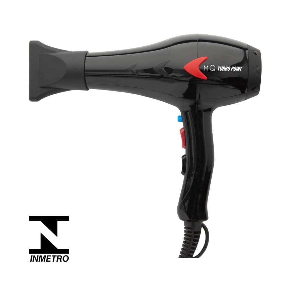 Detalhe do secador MQ Turbo Point Black com botões de controle