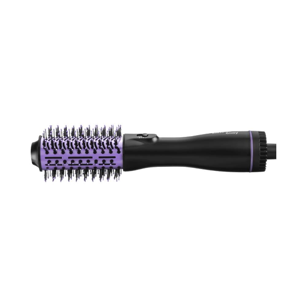 Imagem detalhada da Escova Modeladora Taiff Oval Easy mostrando cerdas e botão de controle