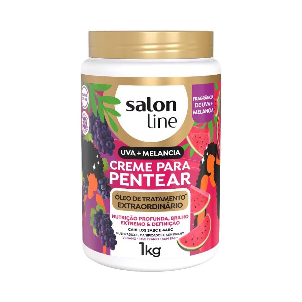 Creme para Pentear Salon Line Uva + Melancia 1kg - frontal
