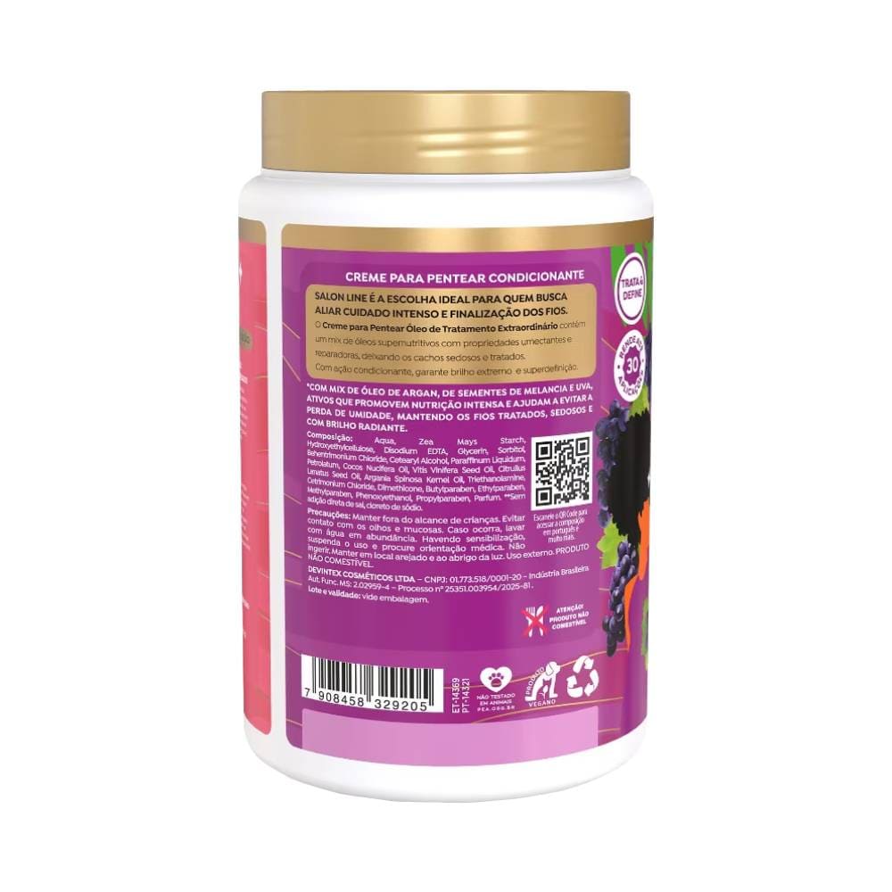 Detalhes da composição e ingredientes do Creme para Pentear Salon Line