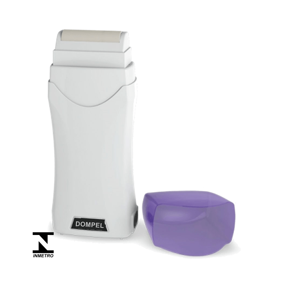 Aquecedor Dompel Roll-on Depill One posição lateral mostrando tampa roxa destacada