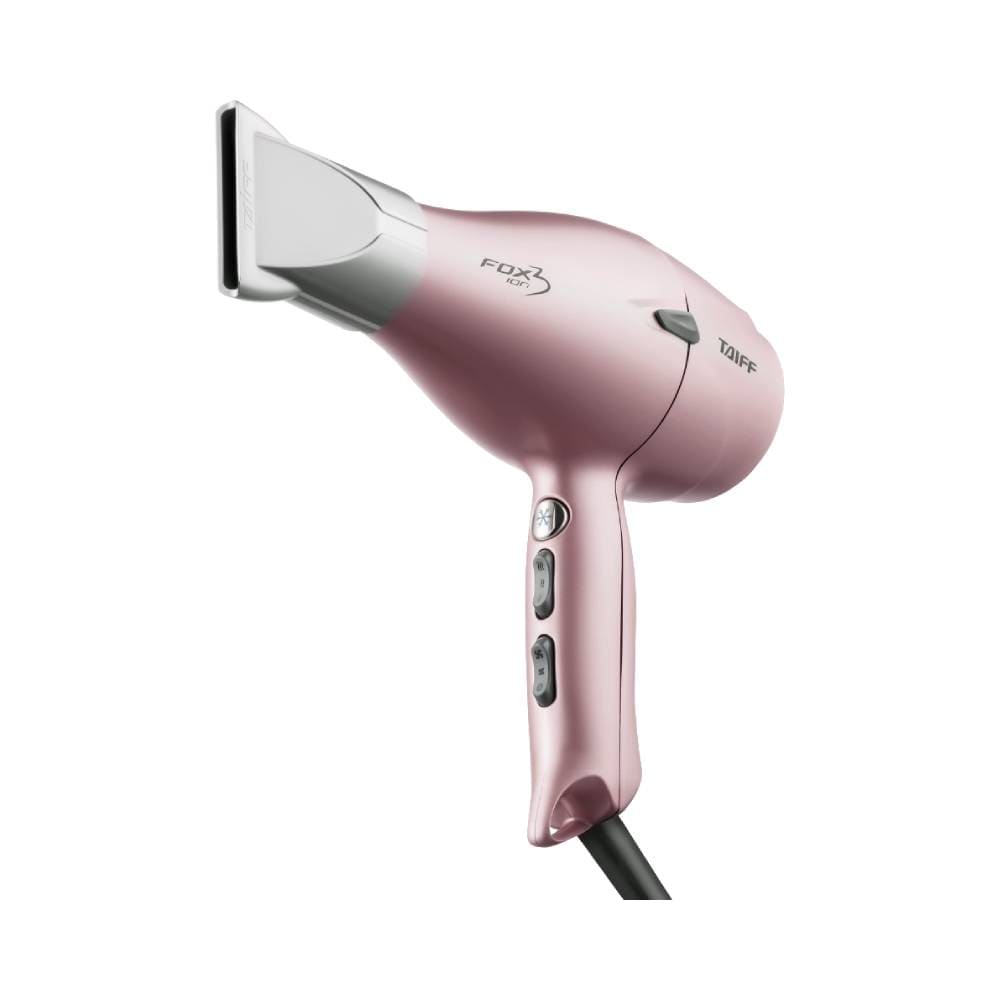 Secador Taiff Fox Ion 3 vista frontal lateral mostrando botões de controle