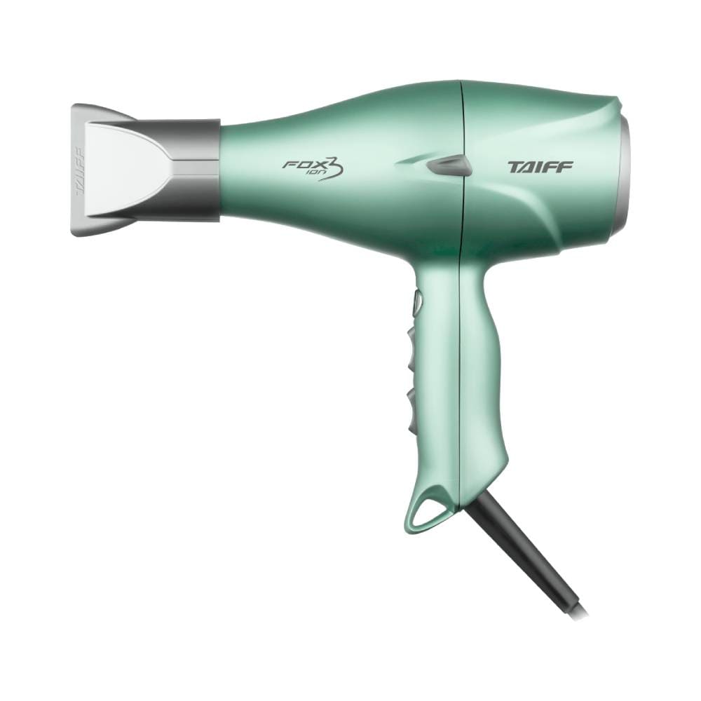 Secador Taiff Fox Ion 3 Soft Green mostrando bocal e design