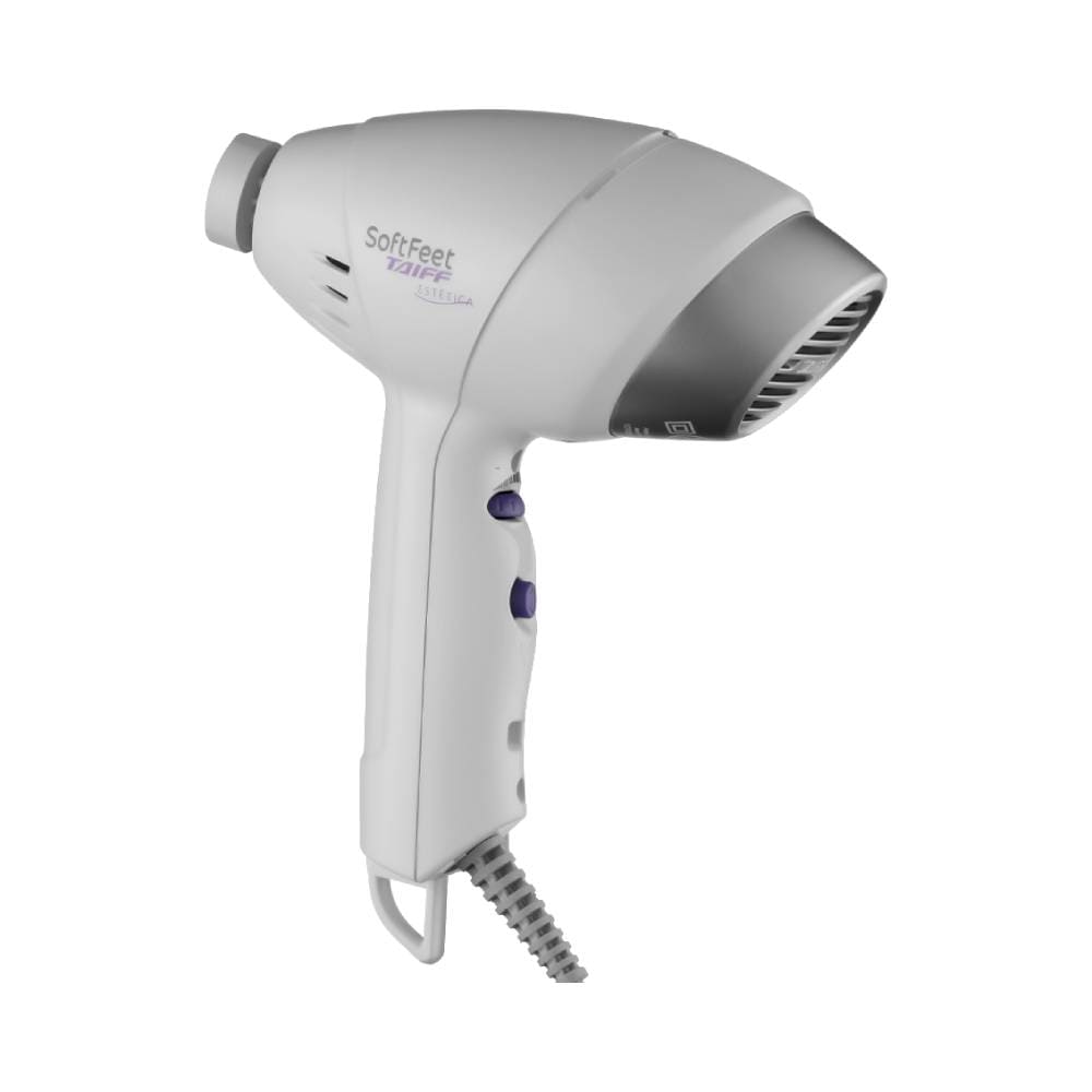 Pedicuro Taiff Soft Feet ergonômico branco com detalhes lilás - vista lateral