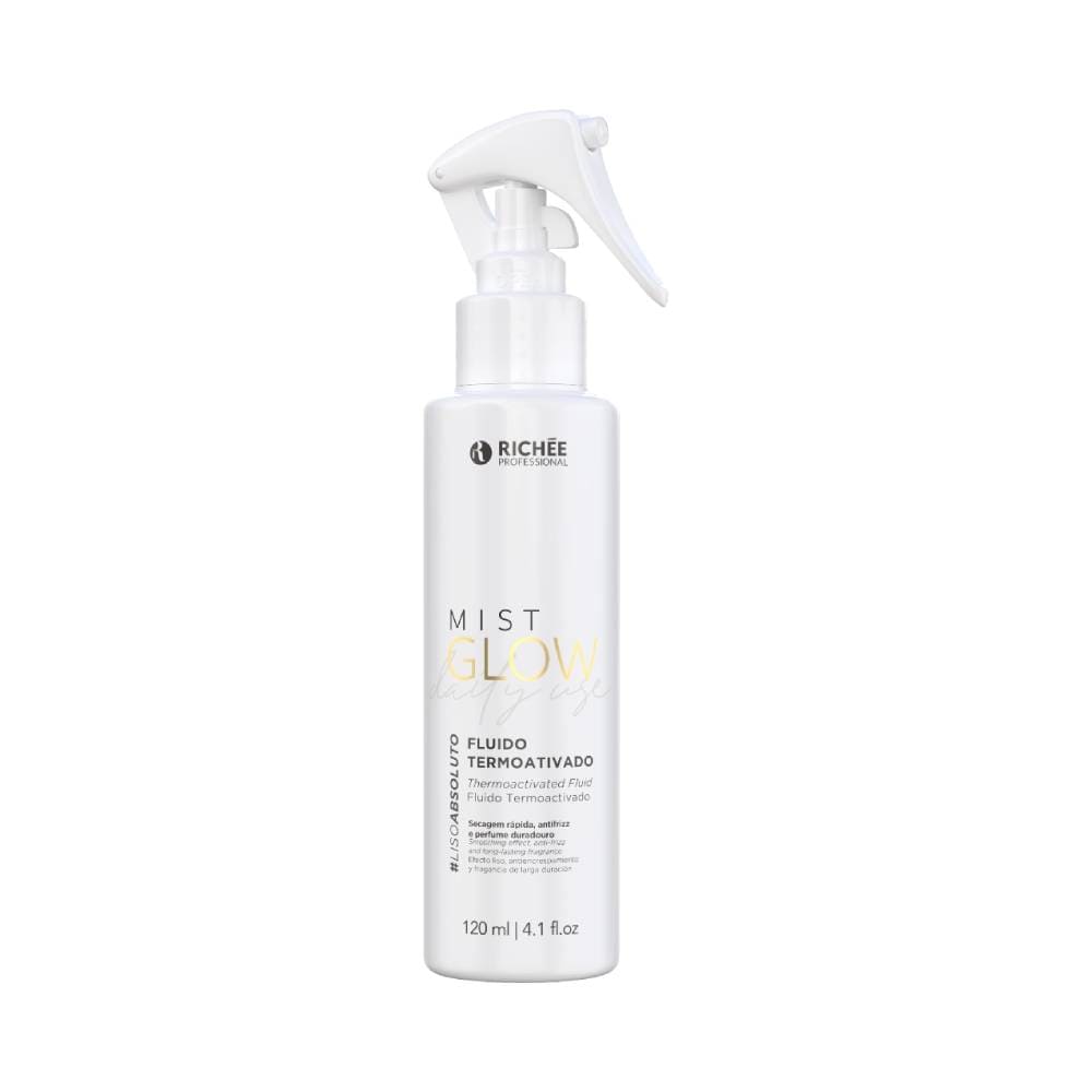 Fluído Termoativado Richée Mist Glow 120ml - embalagem branca com borrifador