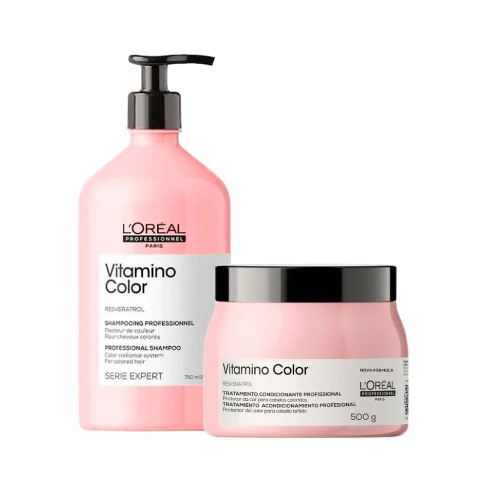 Kit Serie Expert Vitamino Color Shampoo 750ml e Máscara 500g L'Oréal Professionnel