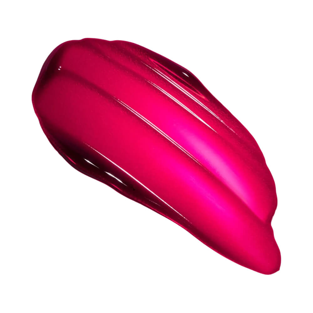 Close do swatch Lip Tint Bauny cor Berry mostrando pigmentação