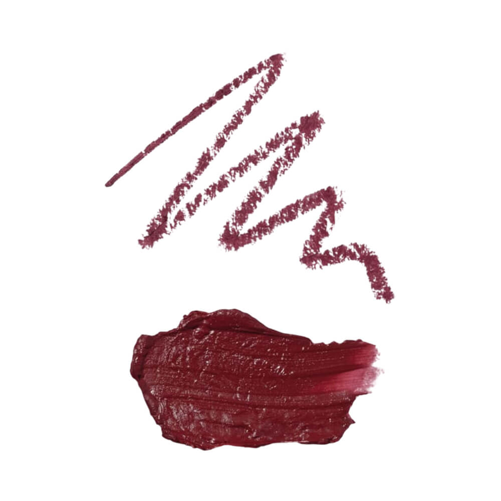 Textura e traços do Batom Niina Secrets Duo Perfect Match Malva