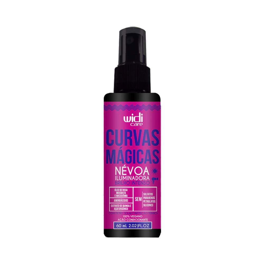 Frontal do frasco spray Ativador de Cachos Widi Care Curvas Mágicas 60ml