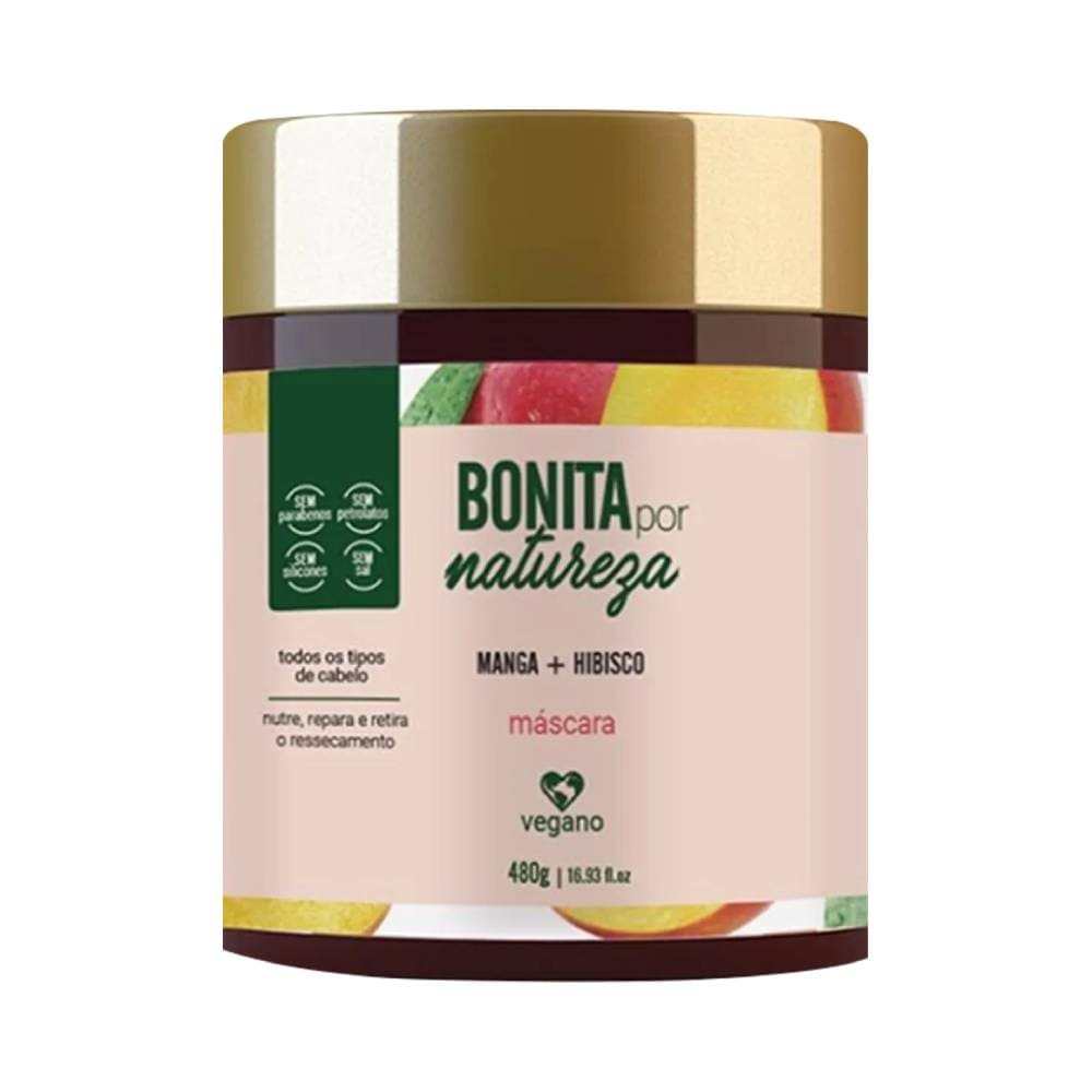Máscara Yenzah Bonita Por Natureza Manga e Hibisco 480g em pote
