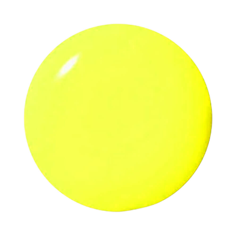 Amostra de cor do Esmalte Cora Neon Vibes Amarelo Eletrizante