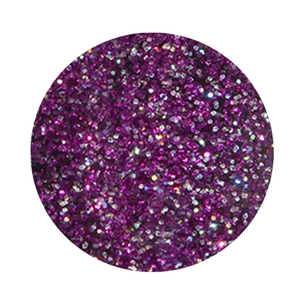 Close cor Esmalte Cora New Glitter Purple mostrando glitter holográfico
