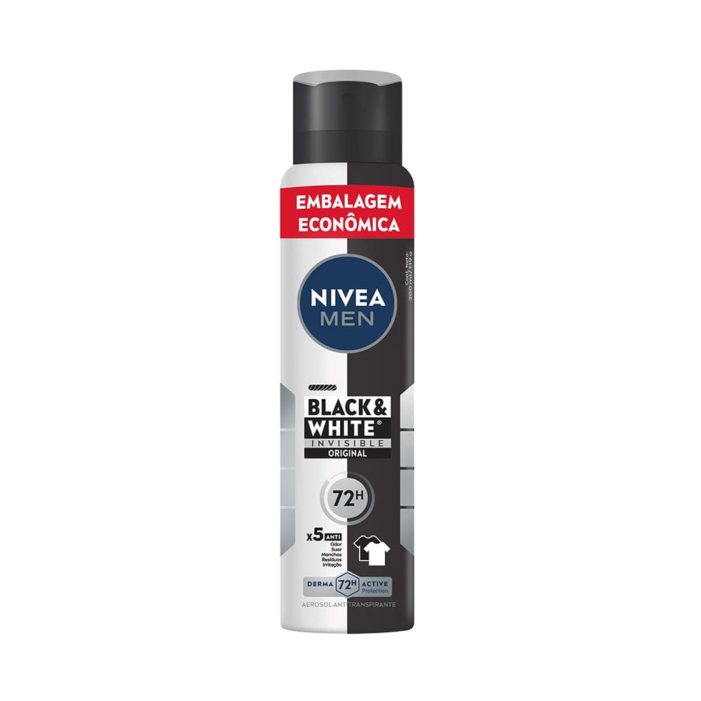 Desodorante Aerosol Nivea Men Black & White Invisible Original 200ml