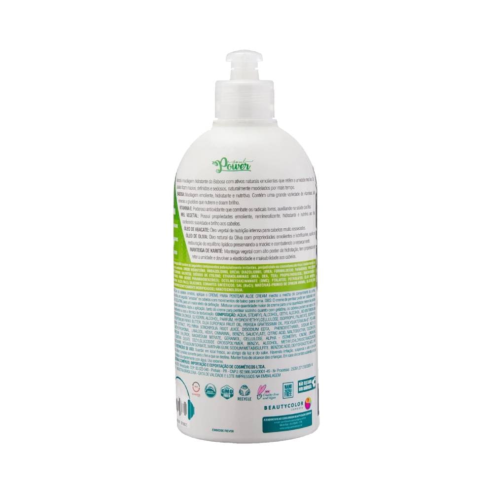 Verso do produto com lista de ingredientes e modo de uso