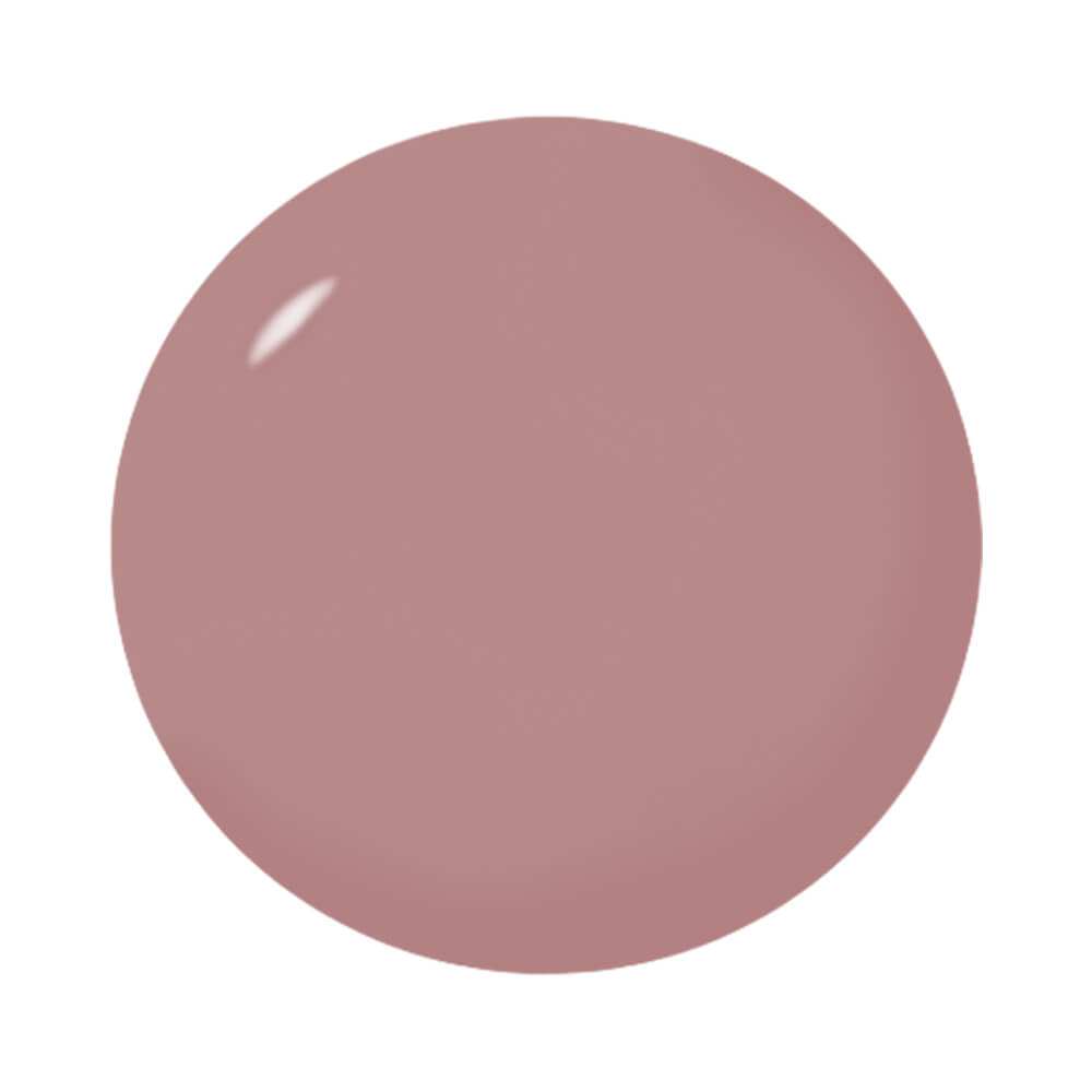 Amostra da cor nude rosado com acabamento cremoso e brilho sutil