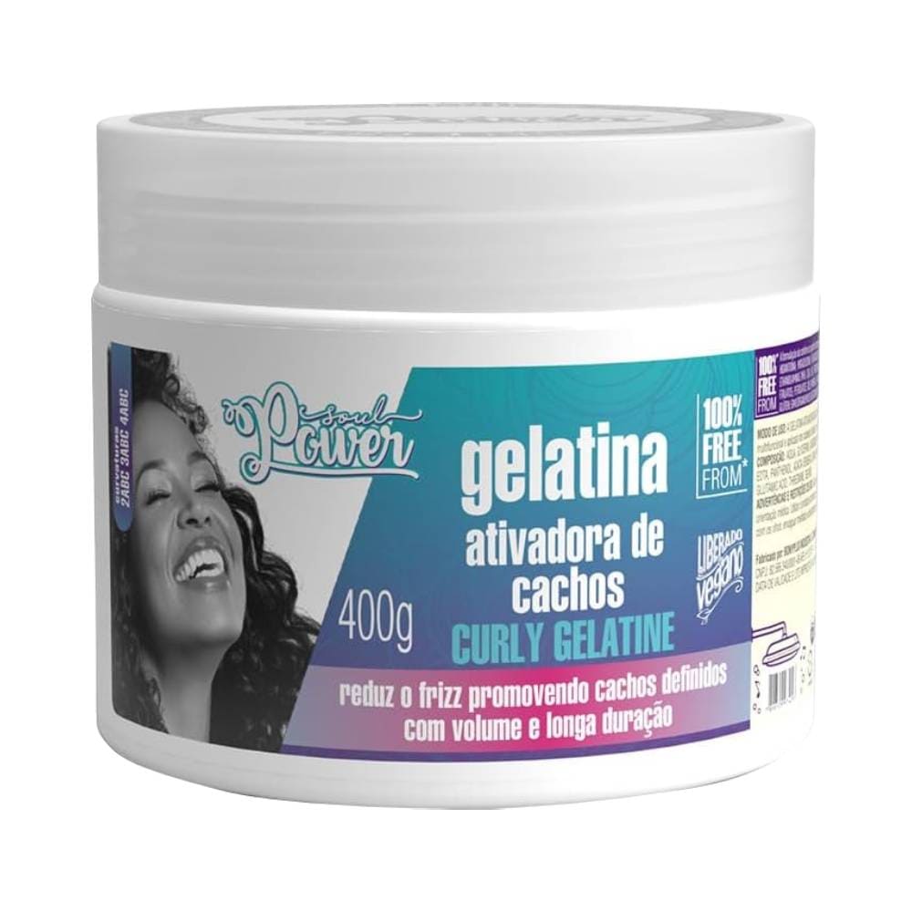 Pote da Gelatina Ativadora de Cachos Soul Power Curly 400g