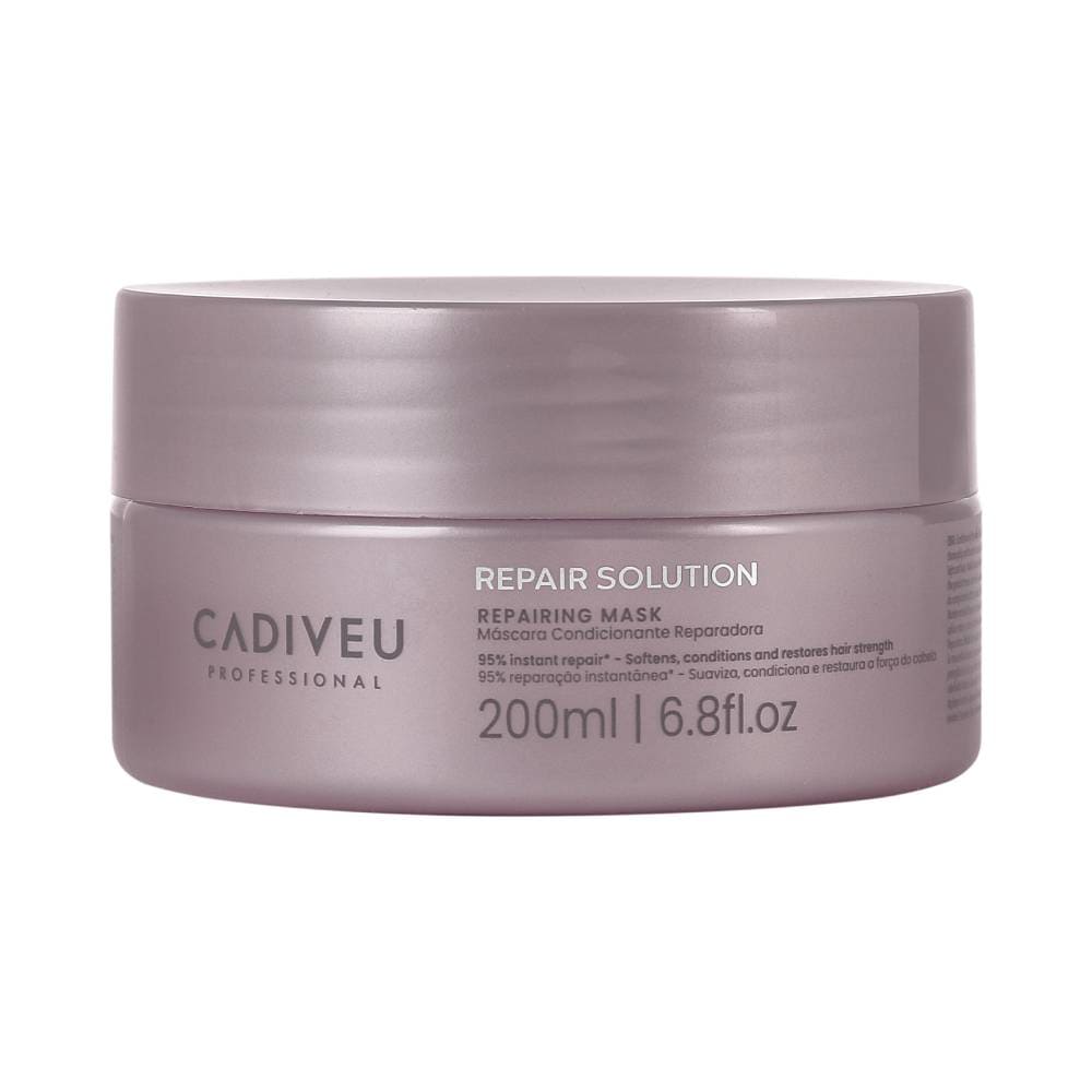 Máscara Cadiveu Profissional Repair Solution 200ml embalagem rosa claro vista frontal
