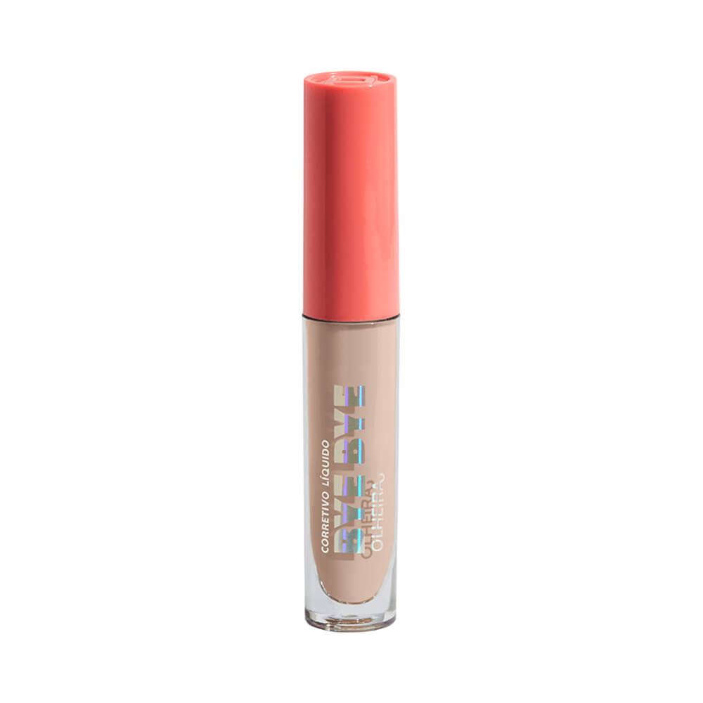 Frasco transparente com tampa rosa coral do corretivo Dailus
