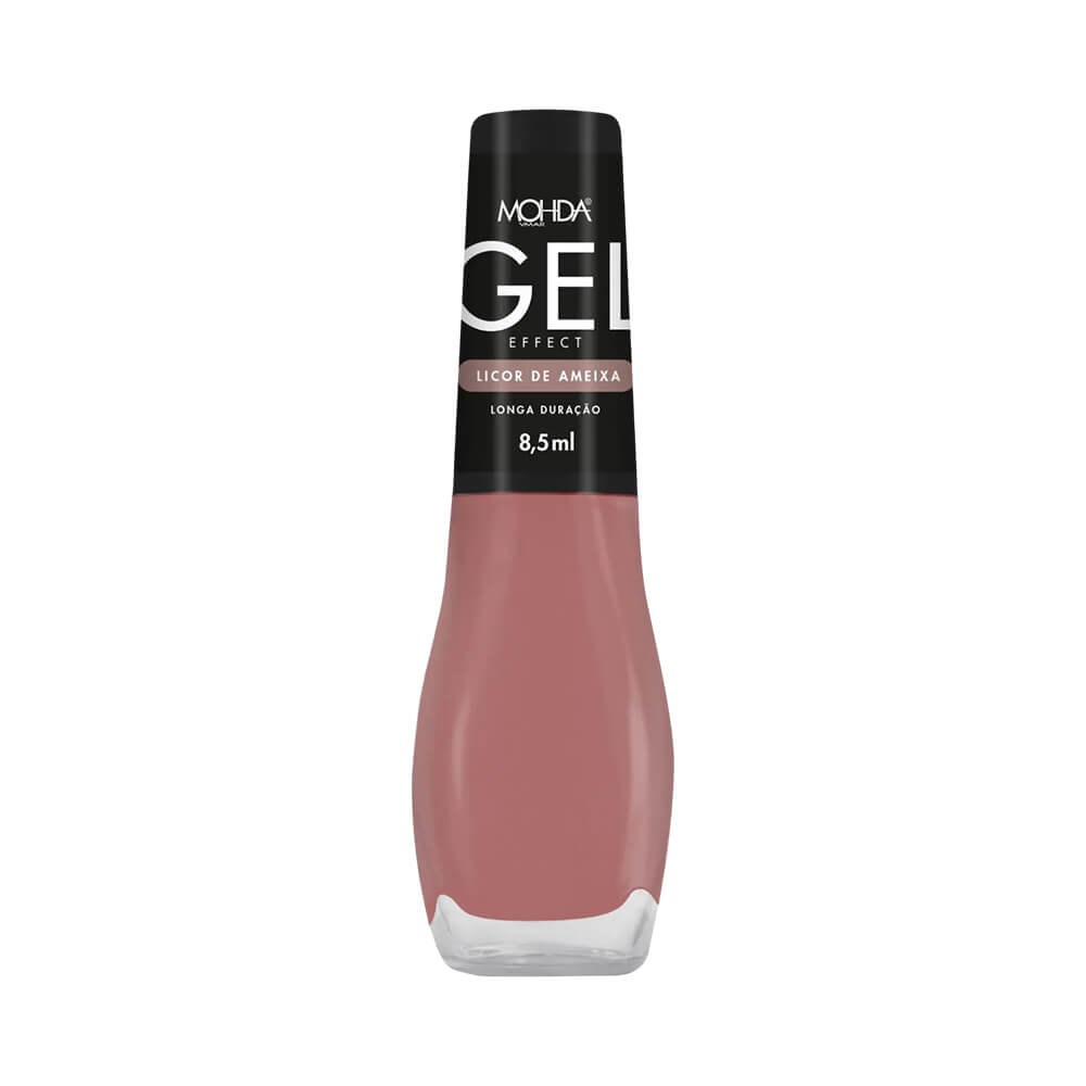 Frasco do Esmalte Mohda Efeito Gel na cor Licor de Ameixa