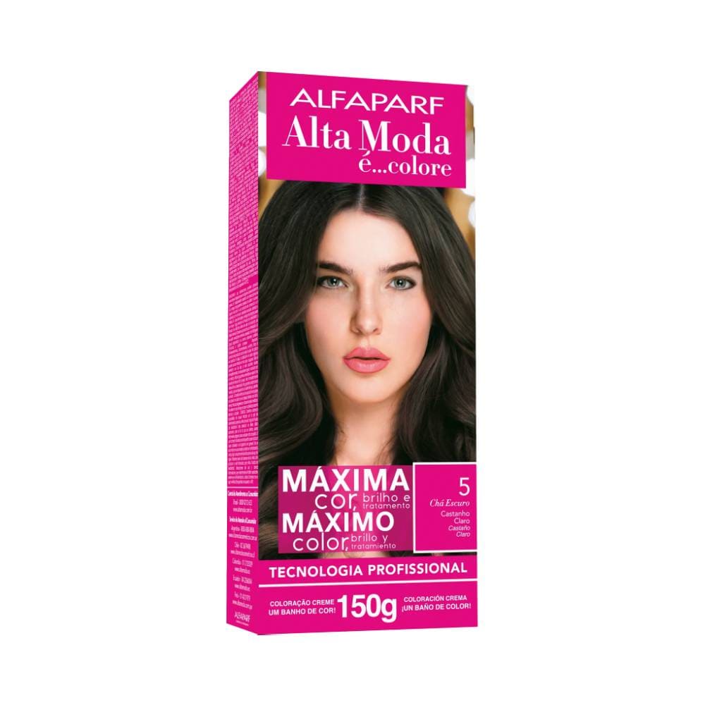 Embalagem Coloração Altamoda 5 Castanho Claro Alfaparf 150g