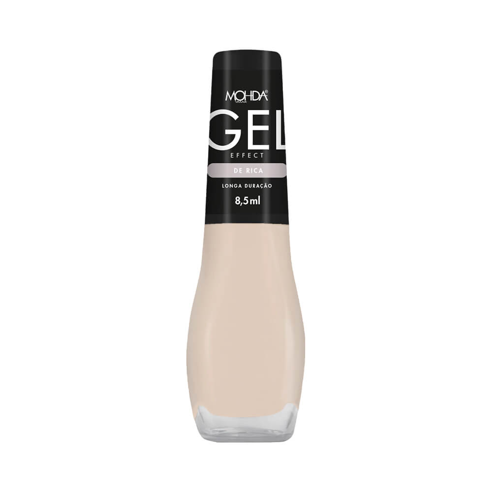 Esmalte Mohda Efeito Gel De Rica frasco frontal bege-clar