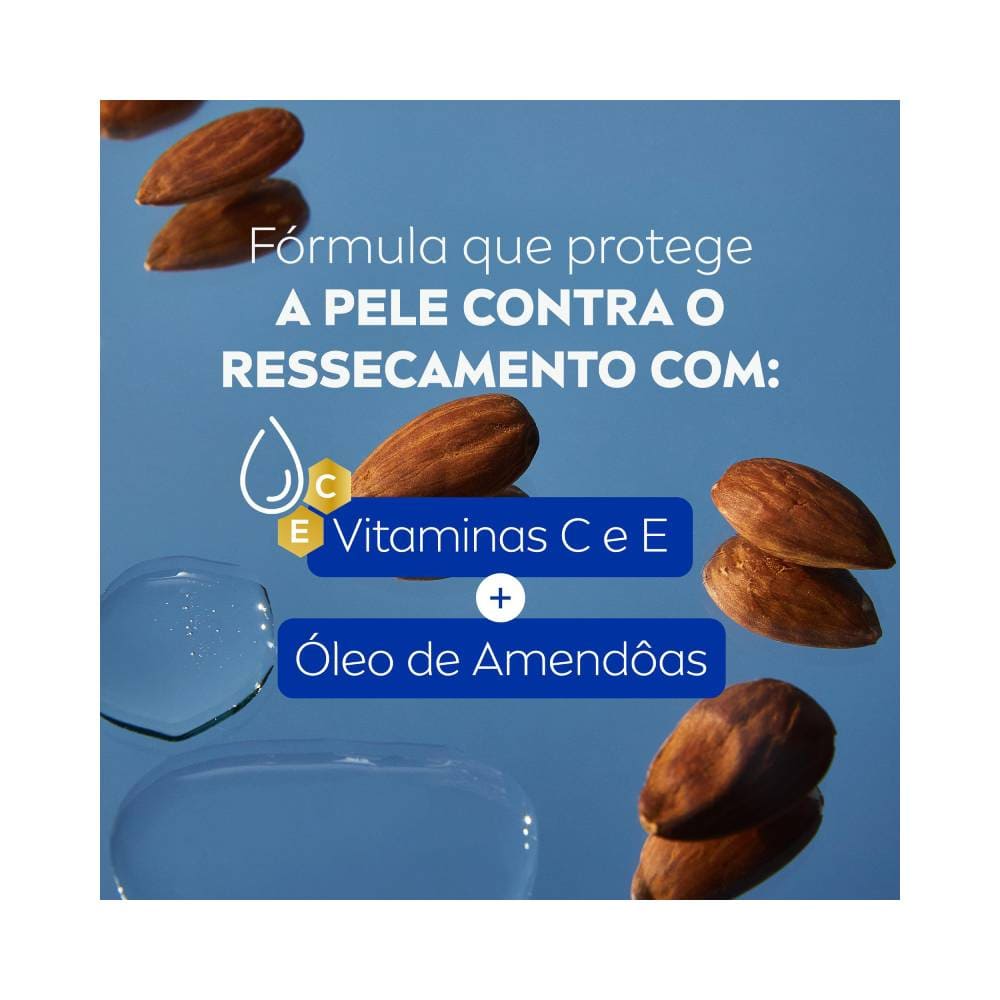 Ingredientes e destaque para óleo de amêndoas do Sabonete Nivea Creme Soft
