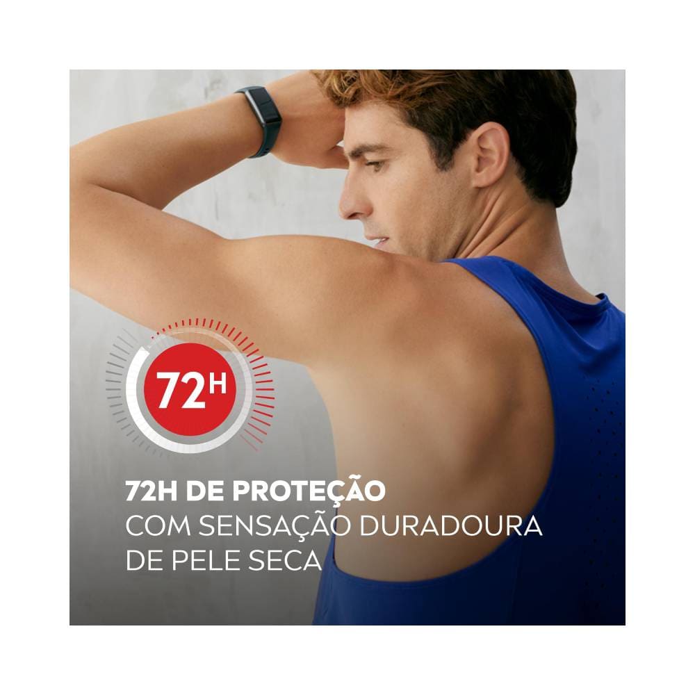 Homem com axila seca destacando eficácia do desodorante Nivea Active Dry Impact 200ml