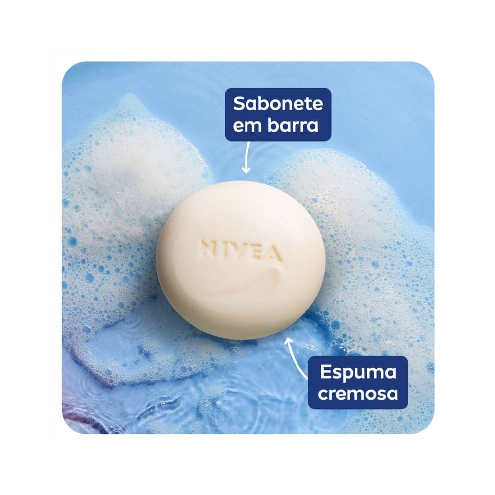Barra do Sabonete Nivea com espuma cremosa