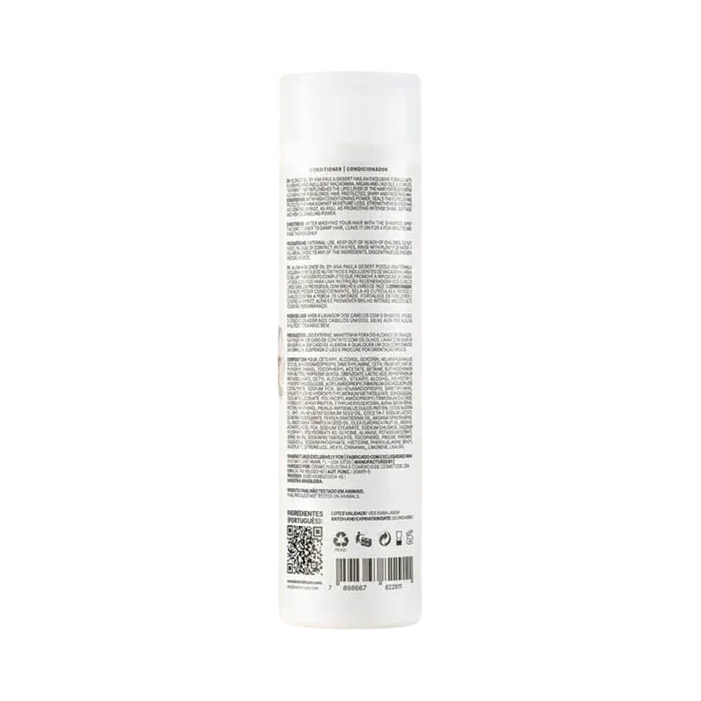 Condicionador Braé Blonde Oil by Ana Paula Siebert 250ml - embalagem traseira
