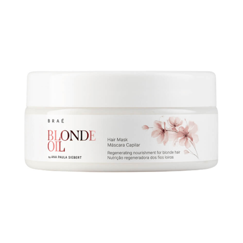 Máscara Capilar Braé Blonde Oil 200g - embalagem branca com design elegante