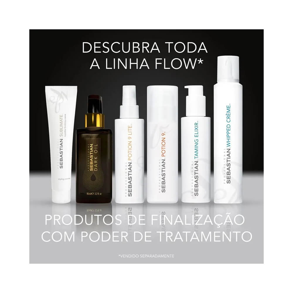 Linha Flow da Sebastian com o Dark Oil em destaque sobre fundo escuro