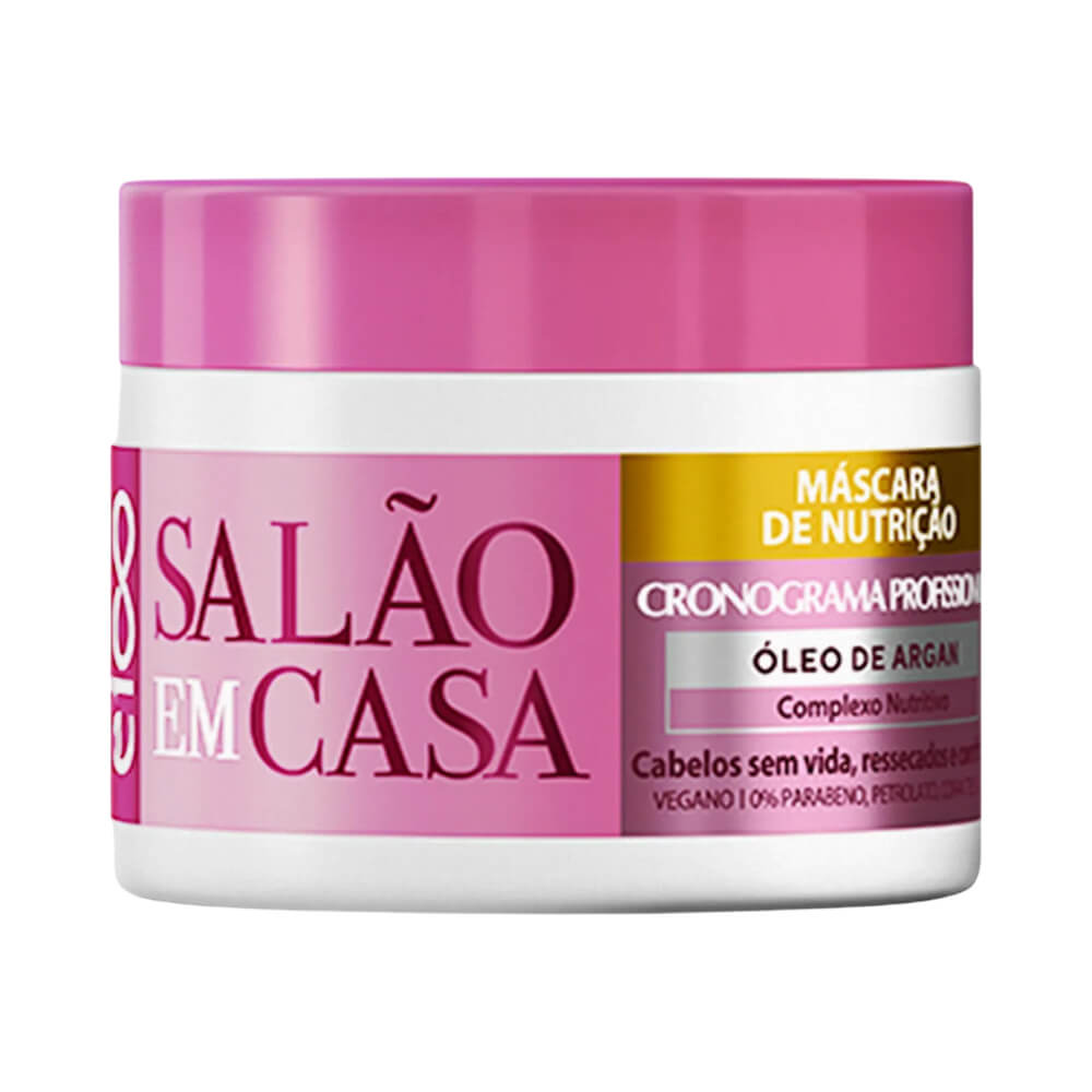Pote da Máscara de Nutrição Eico com destaque para Óleo de Argan