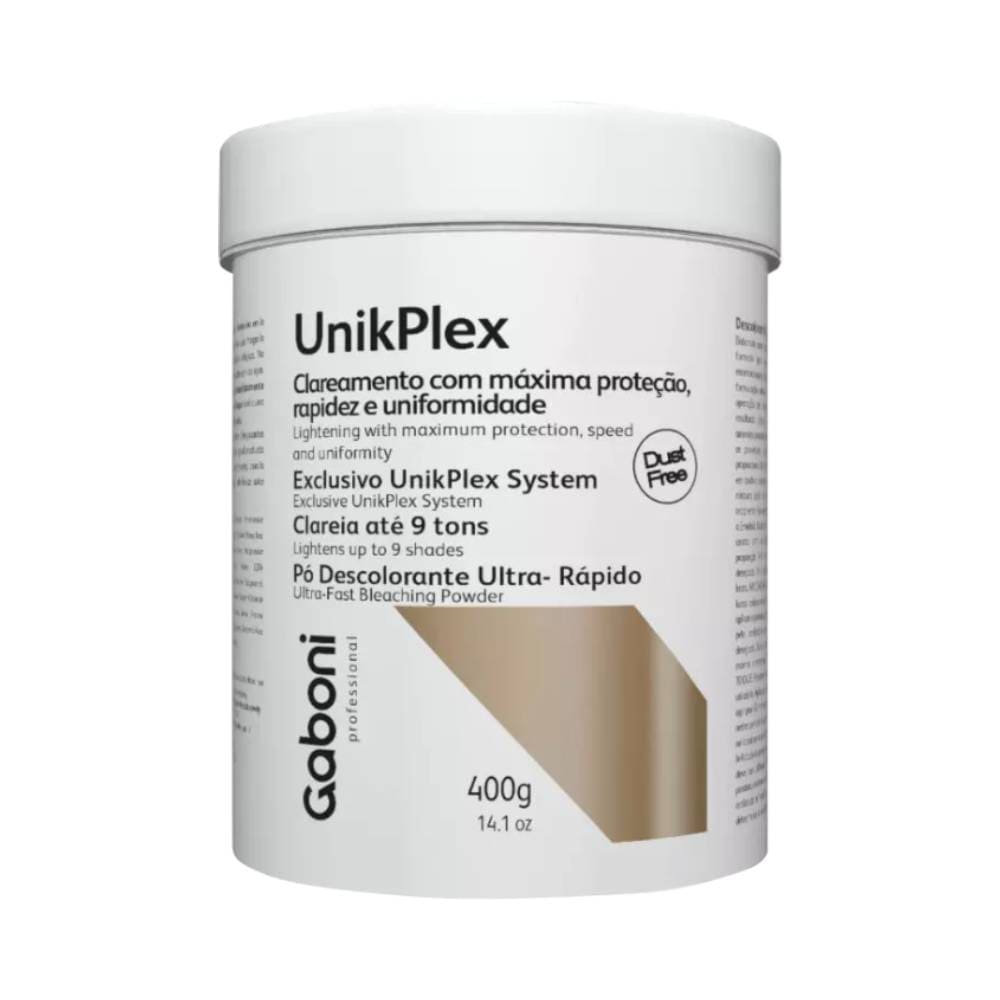 Pó Descolorante Gaboni Profissional UnikPlex 400g - embalagem frontal