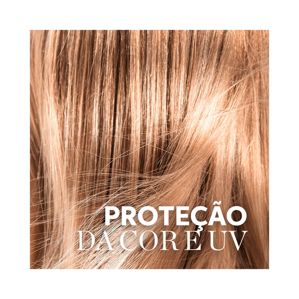 Resultado em cabelo loiro brilhante protegido
