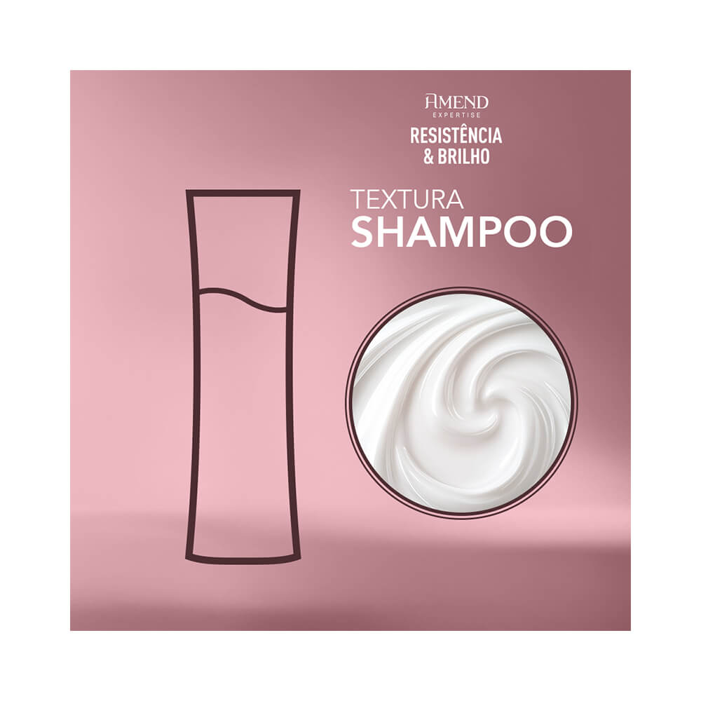Textura cremosa do Shampoo Amend Expertise Resistência & Brilho