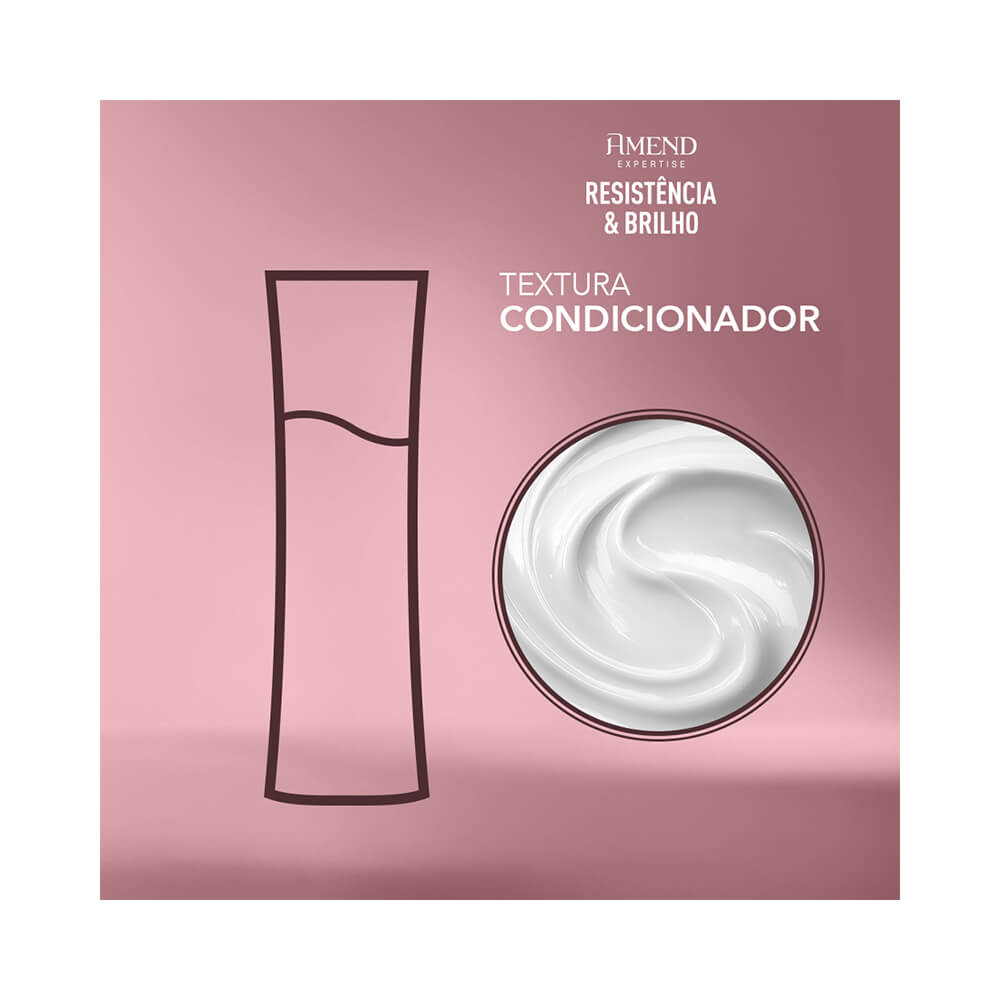 Textura cremosa do condicionador Amend Expertise Resistência & Brilho