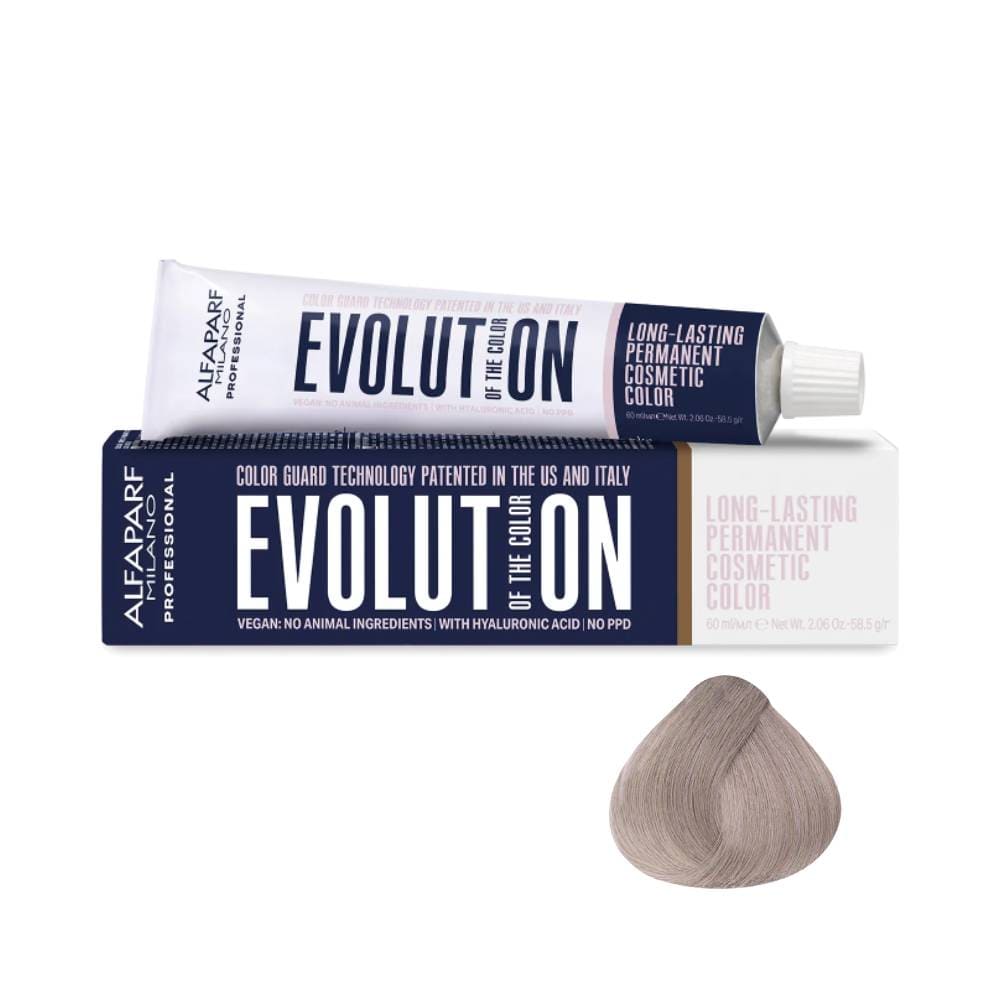 Coloração Alfaparf Evolution of the Color 9.21 Louro Claríssimo Irisé Cinza - amostra da cor