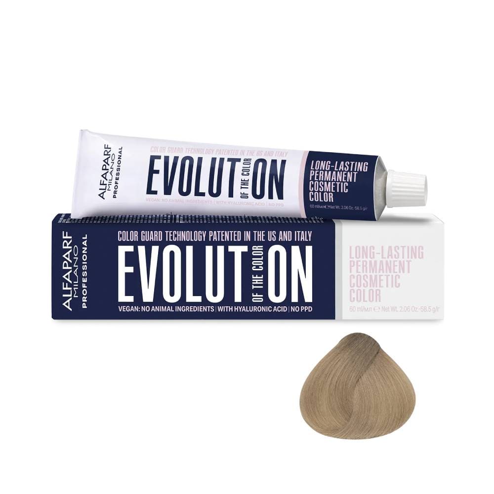 Mecha representando a tonalidade 9 Louro Claríssimo da coloração Alfaparf com fundo branco