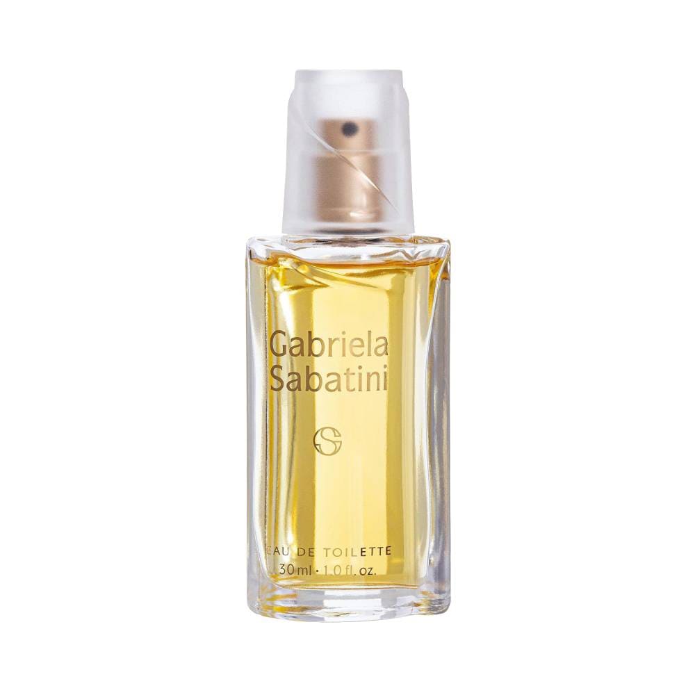 Frontal da caixa e frasco do perfume Gabriela Sabatini Eau de Toilette Feminino 30ml