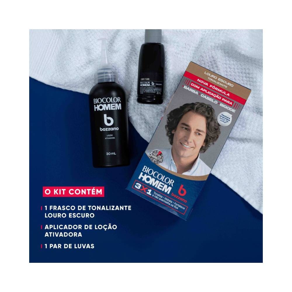 Kit do tonalizante com frasco, loção ativadora e aplicador