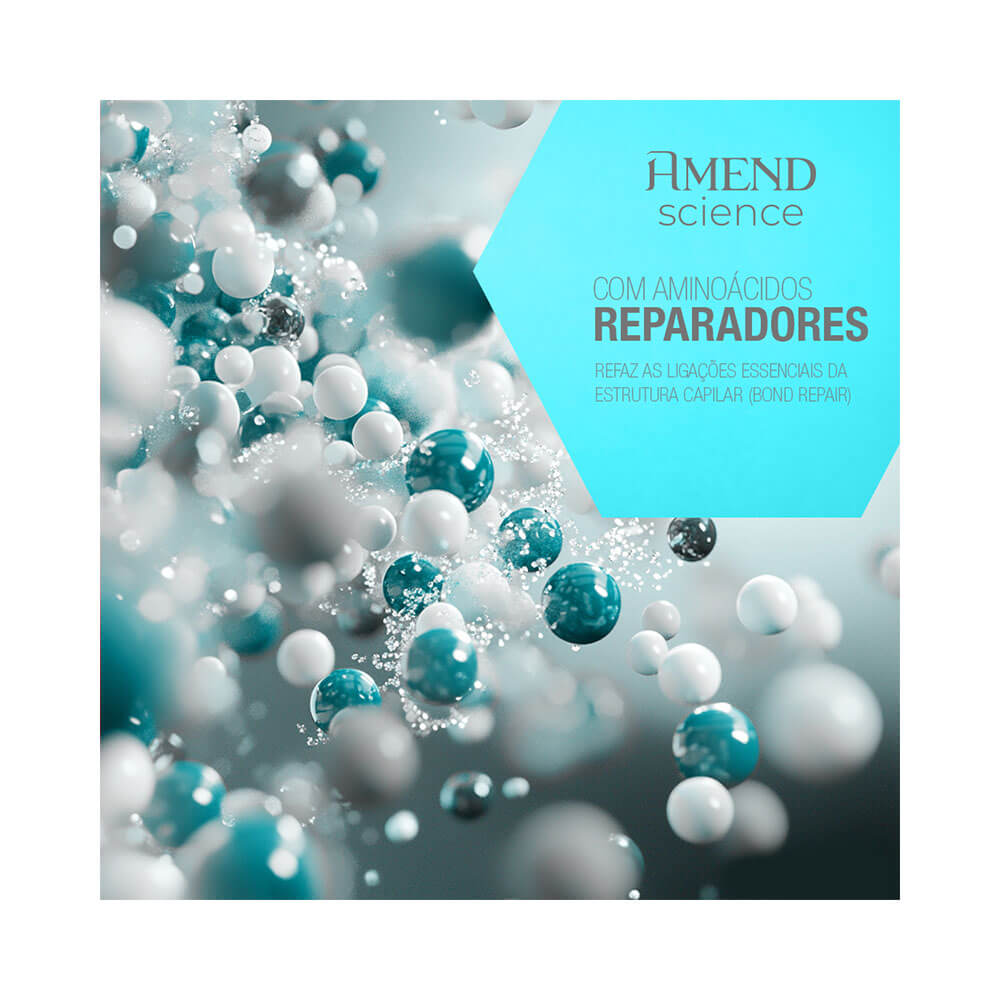 Representação dos aminoácidos reparadores em ação no cabelo
