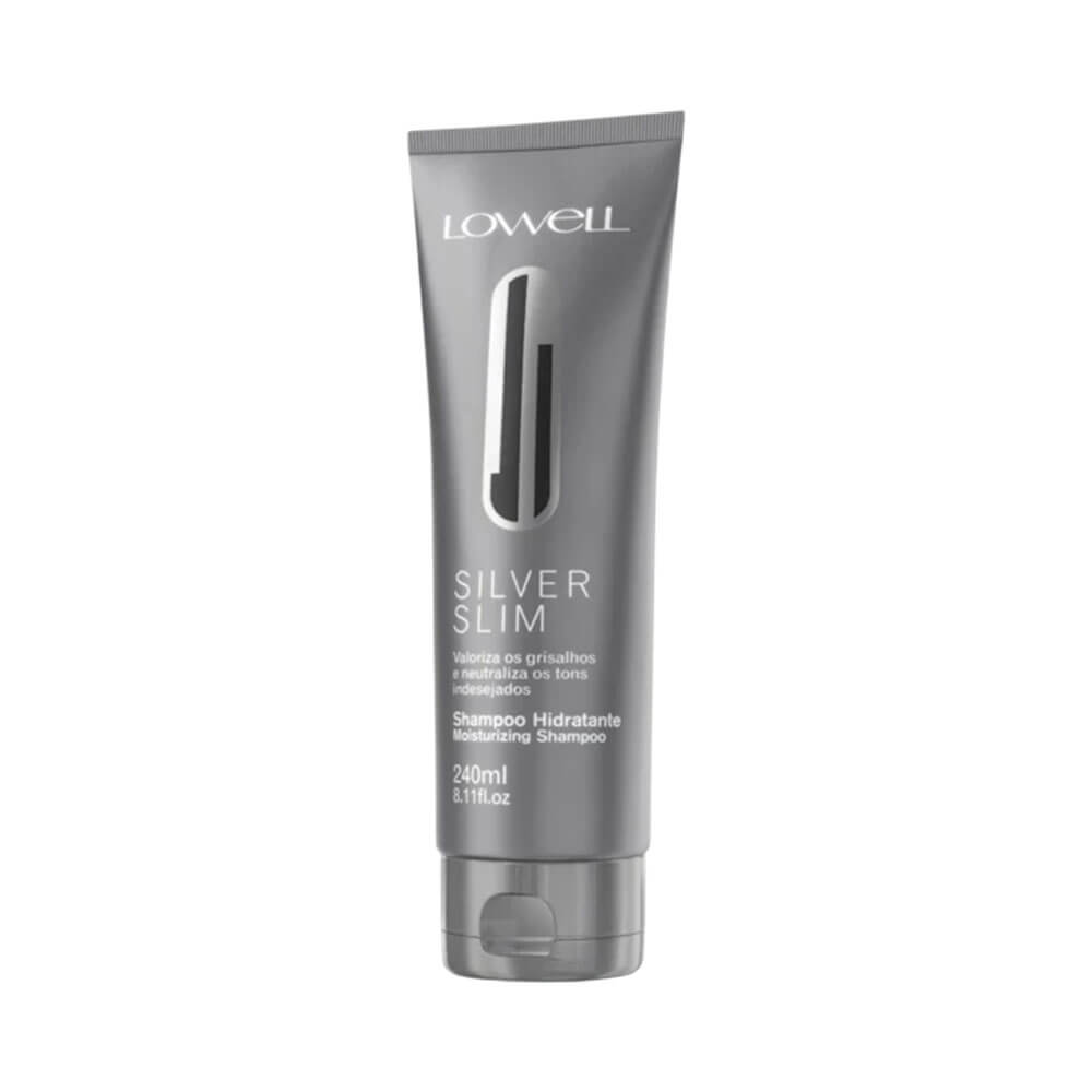 Shampoo Lowell Silver Slim 240ml - embalagem detalhada
