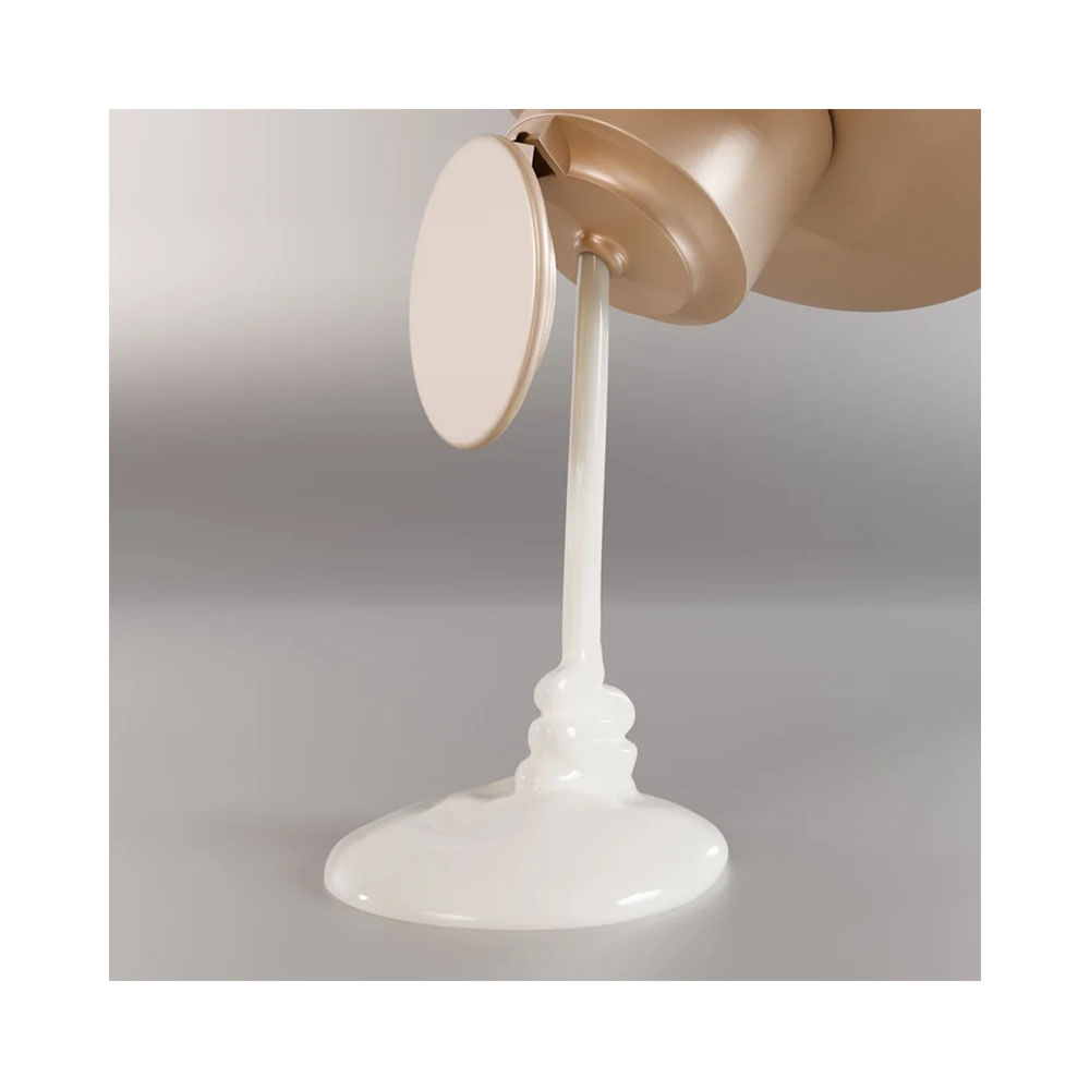 Condicionador Lowell Protect Care Nutritivo 1L com textura cremosa sendo derramado
