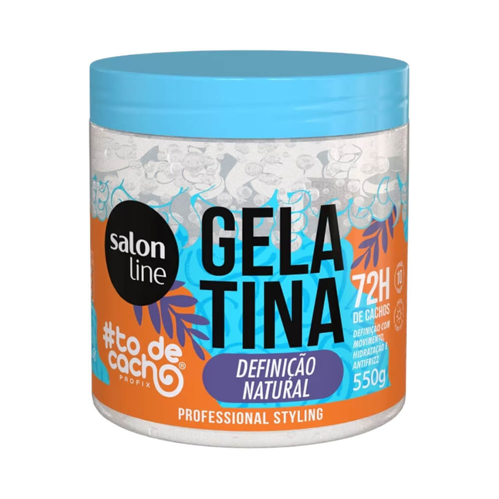 Gelatina Capilar Salon Line #todecacho Definição Natural em embalagem plástica redonda com tampa azul