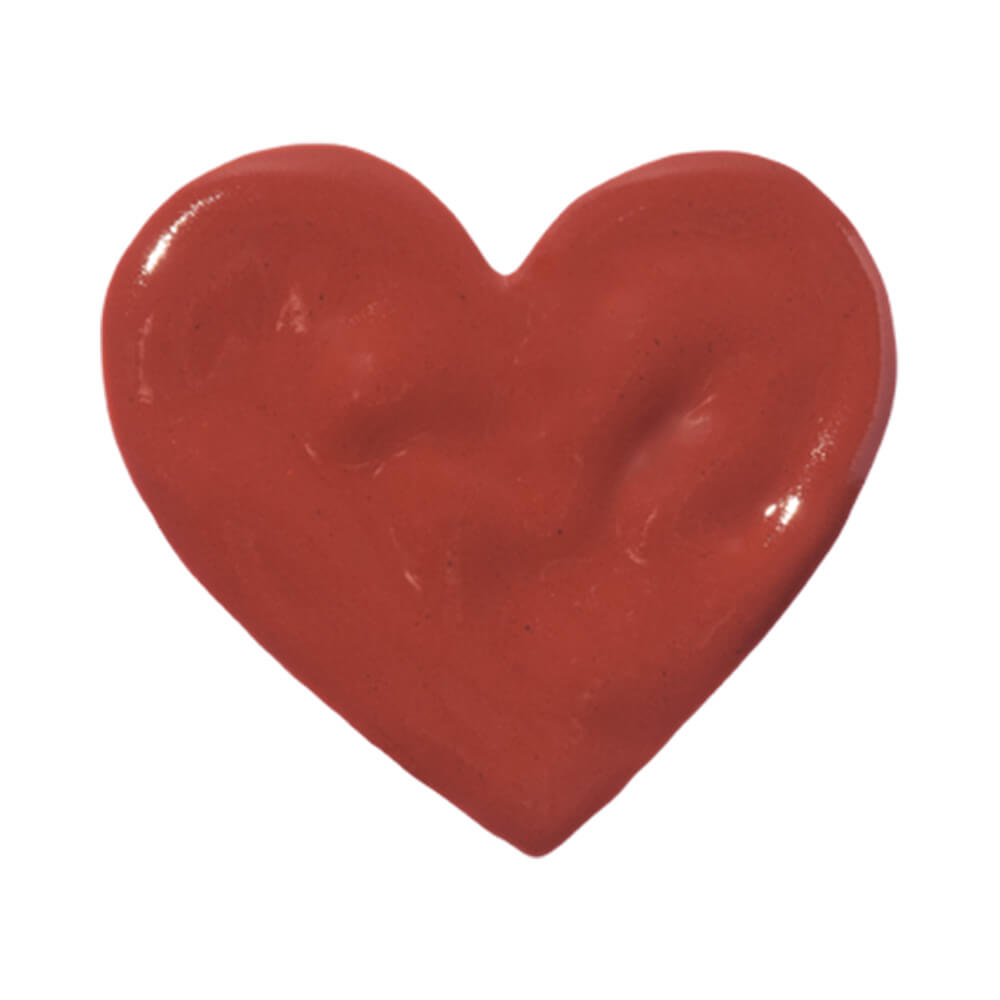 Amostra da cor marrom avermelhada do Batom Líquido Melu Charme do Rio Tijuca em formato de coração