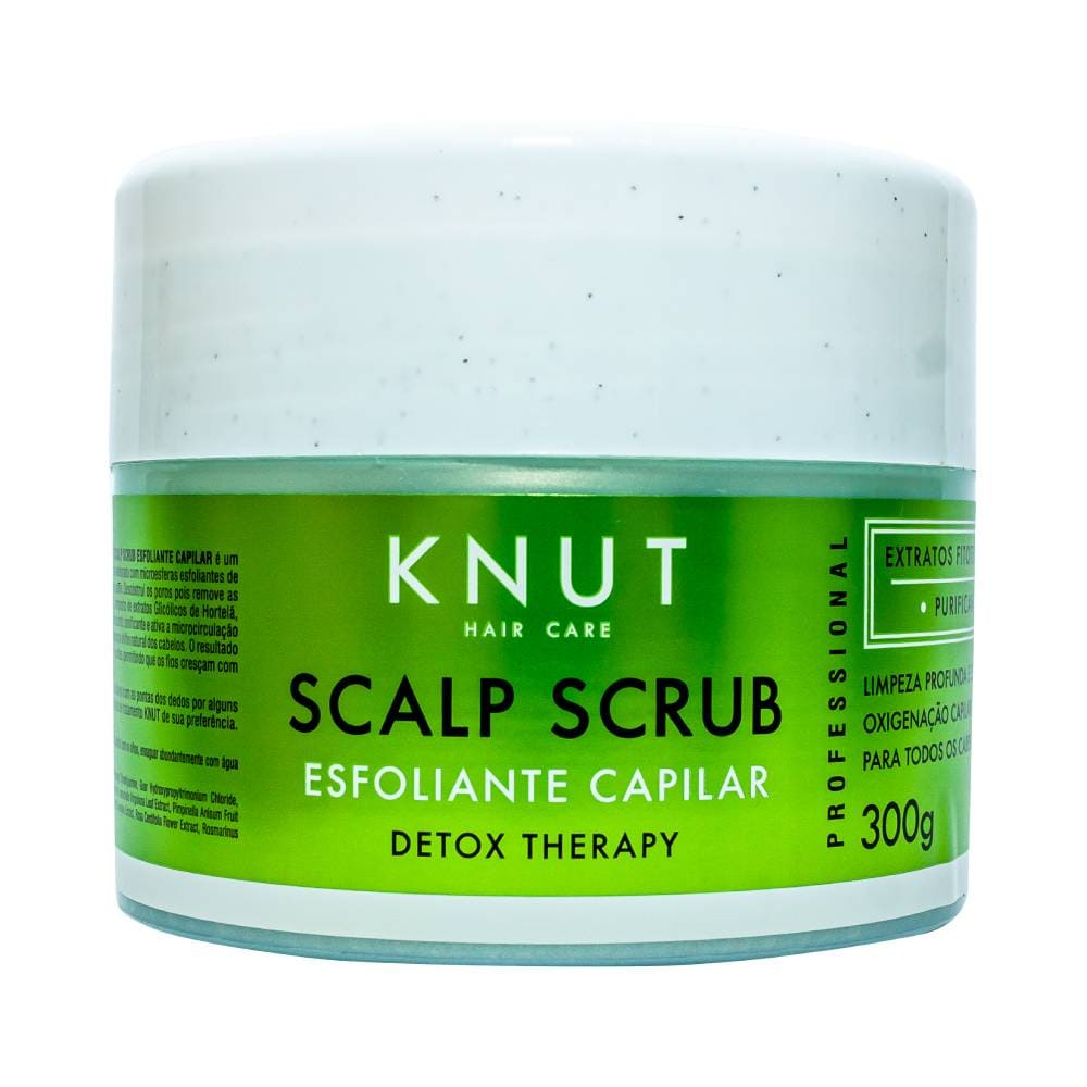 Pote frontal do Esfoliante Capilar Knut Scalp Scrub 300g