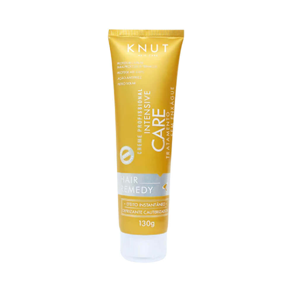 Creme de Pentear Knut Intensive Care Hair Remedy 130g - embalagem frontal amarela