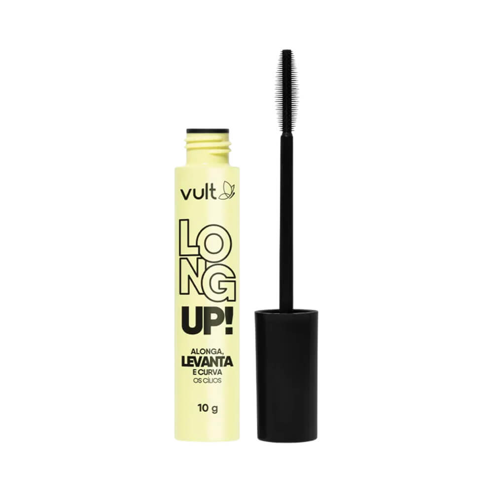 Máscara de Cílios Vult Long Up! 10g com aplicador de silicone ao lado