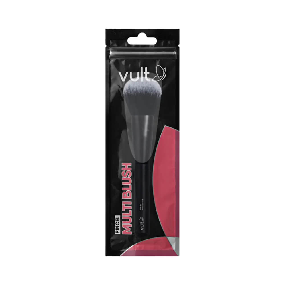 Pincel Vult Multi Blush embalado mostrando acabamento e identificação