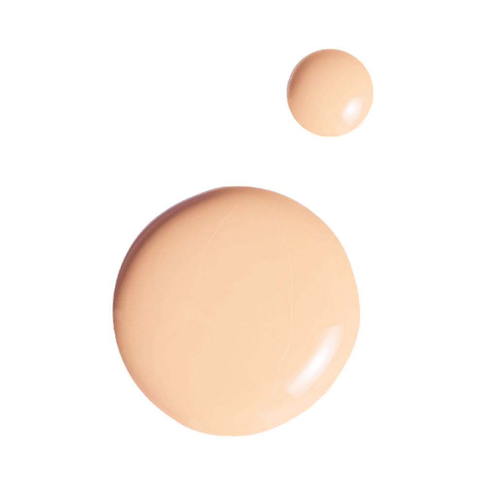 Gotas da base Melu Foundation Tint 50 mostrando cor e textura cremosa